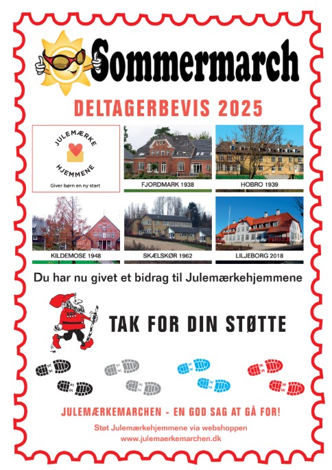 Deltagerbevis med medalje Sommermarch 2025